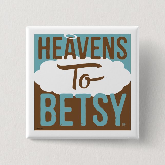 Badge Carré 5 Cm Cieux à Betsy (Devant)