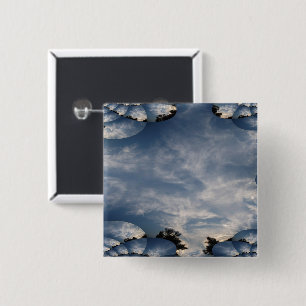 Badge Carré 5 Cm Cieux de coucher de soleil fractal