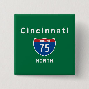 Badge Carré 5 Cm Cincinnati 75