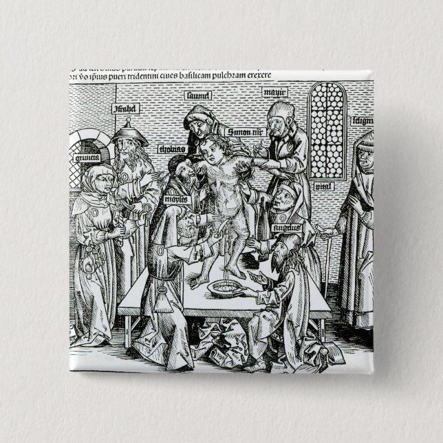Badge Carré 5 Cm Circoncision, de 'Liber Chronicarum (Devant)
