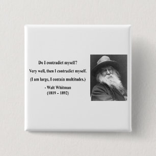 Badge Carré 5 Cm Citation 6b de Whitman