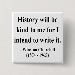 Badge Carré 5 Cm Citation 7a de Winston Churchill