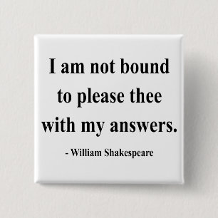 Badge Carré 5 Cm Citation 9a de Shakespeare