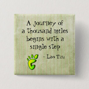 Badge Carré 5 Cm Citation Lao Tzu Inspirationnelle