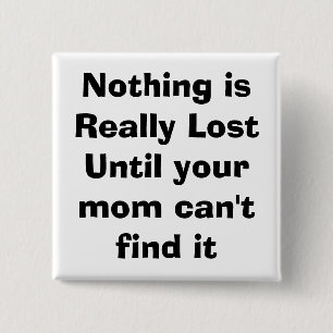 Badge Carré 5 Cm citation, maman, parenting