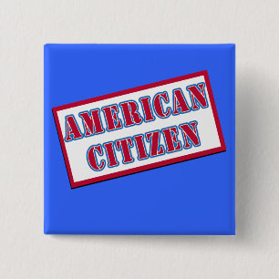 Badge Carré 5 Cm Citoyen américain