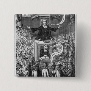 Badge Carré 5 Cm Citoyen de Daniel, illustration des 'portraits