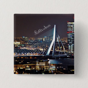 Badge Carré 5 Cm Cityscape Rotterdam
