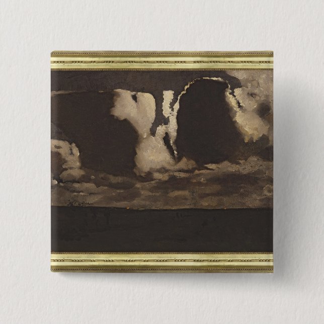 Badge Carré 5 Cm Clair de lune, 1887 (Devant)