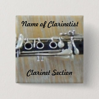 Badge Carré 5 Cm Clarinette