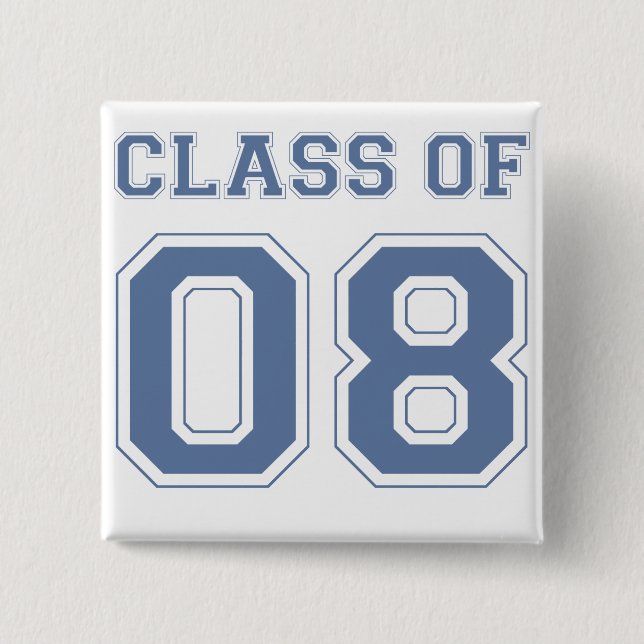 Badge Carré 5 Cm Classe de 08 (Devant)