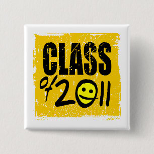 Badge Carré 5 Cm Classe de 2011