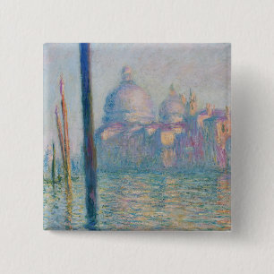 Badge Carré 5 Cm Claude Monet Le Grand Canal