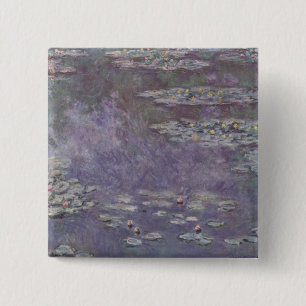 Badge Carré 5 Cm Claude Monet - Nymphéas