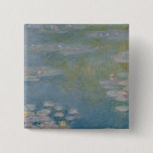 Badge Carré 5 Cm Claude Monet Nympheas chez Giverny, 1908