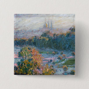 Badge Carré 5 Cm Claude Monet - Vue des Tuileries, étude