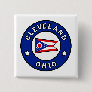 Badge Carré 5 Cm Cleveland Ohio
