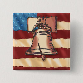 Badge Carré 5 Cm Clic du carré Liberty Bell