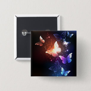 Badge Carré 5 Cm Clowing Night Butterflies