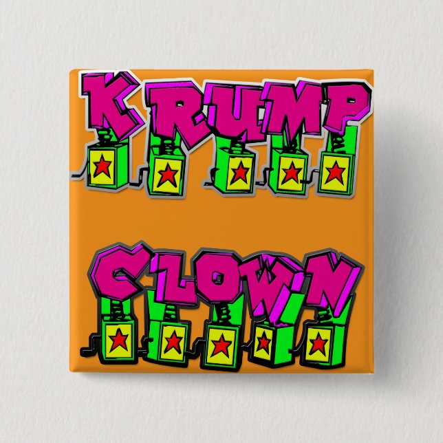 Badge Carré 5 Cm Clown de Krump (Devant)