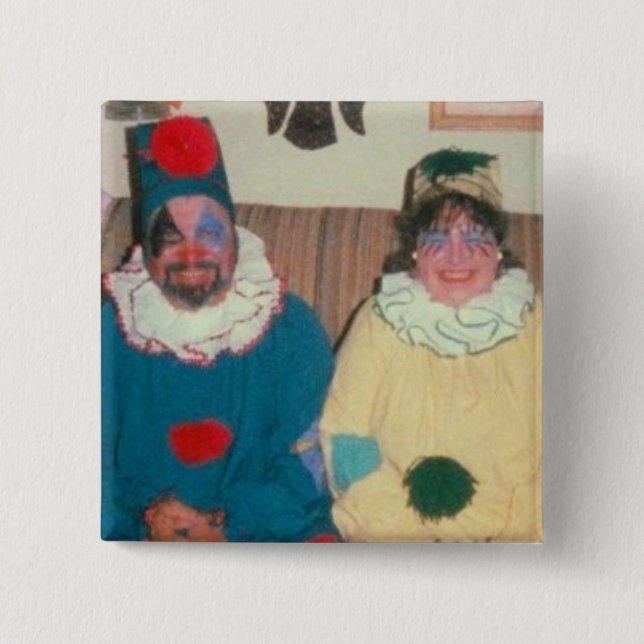 Badge Carré 5 Cm clowns (Devant)