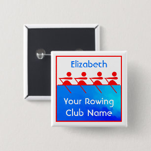 Badge Carré 5 Cm Club d'aviron d'équipe personnalisé