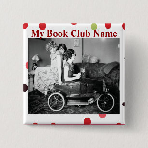 Badge Carré 5 Cm Club de lecture - customisez votre propre bouton