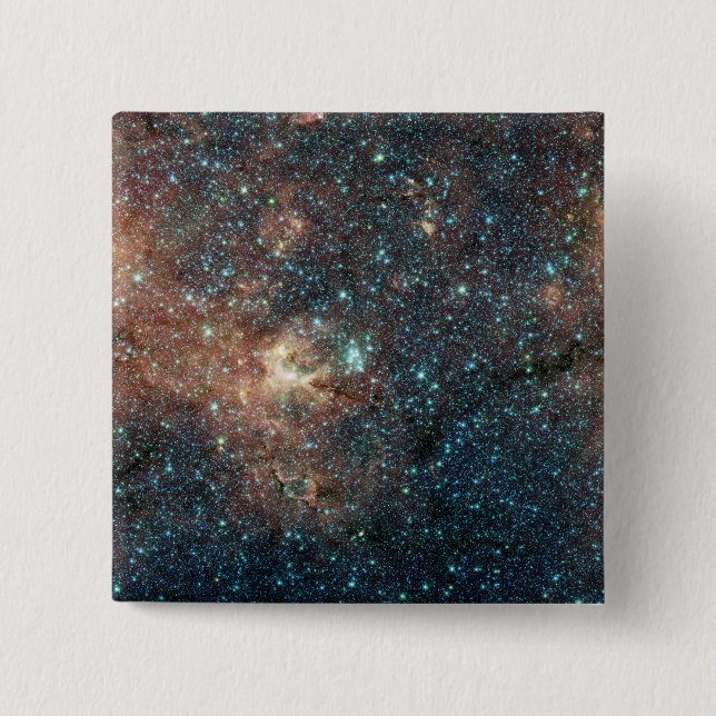 Badge Carré 5 Cm Cluster d'étoiles massif (Devant)