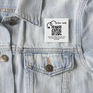 Badge Carré 5 Cm Code QR unique site Web numérisable personnalisé