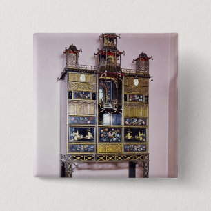 Badge Carré 5 Cm Coffret de pagoda dans le style de Thomas