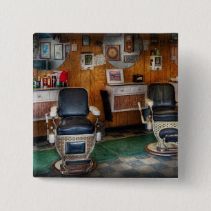 Badge Carré 5 Cm Coiffeur - Frenchtown, NJ - deux vieilles chaises