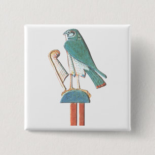 Badge Carré 5 Cm Coiffure de Hathor