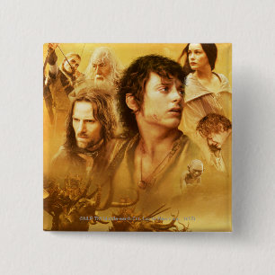 Badge Carré 5 Cm Collage de caractères