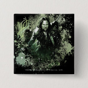 Badge Carré 5 Cm Collage verdâtre de vecteur d'Aragorn