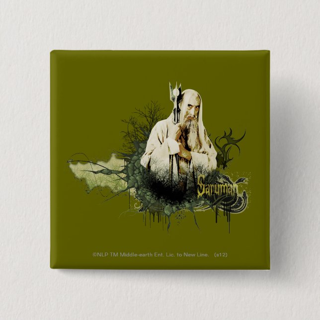 Badge Carré 5 Cm Collecteur de vecteurs SARUMAN™ (Devant)