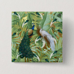Badge Carré 5 Cm Collection Golden Peacock Temple Dreams
