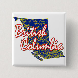 Badge Carré 5 Cm Colombie-Britannique