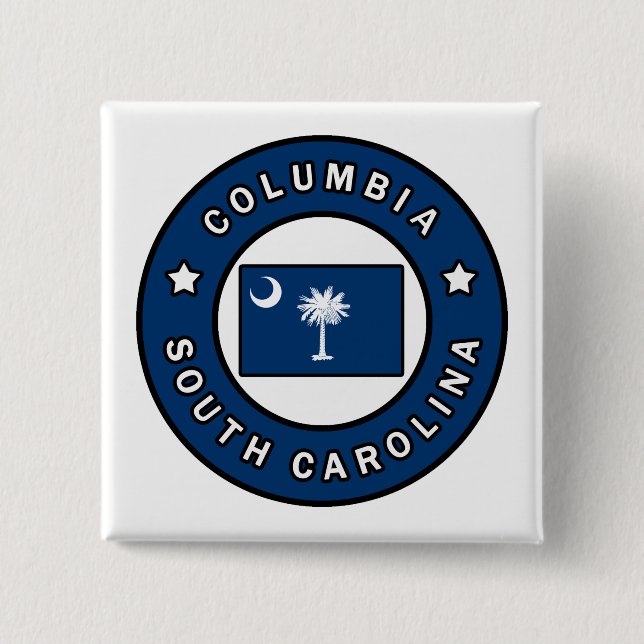 Badge Carré 5 Cm Colombie Caroline du Sud (Devant)