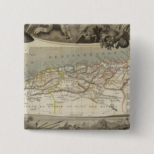 Badge Carré 5 Cm colonie française Algérie