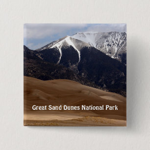 Badge Carré 5 Cm Colorado Great Sand Dunes National Park Souvenir