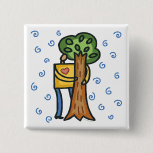 Badge Carré 5 Cm Colorant d'arbre