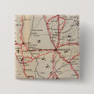 Badge Carré 5 Cm Colusa, Yolo, Napa, Butte, Yuba, Sutter, Solano