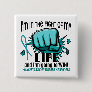 Badge Carré 5 Cm Combat de ma vie 2 PKD