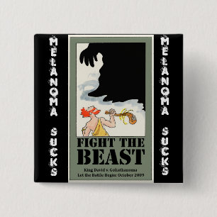 Badge Carré 5 Cm Combattez le Pin de bête