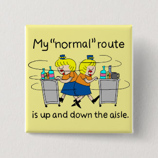 Badge Carré 5 Cm | comique Jetlagged mon bouton normal de carré