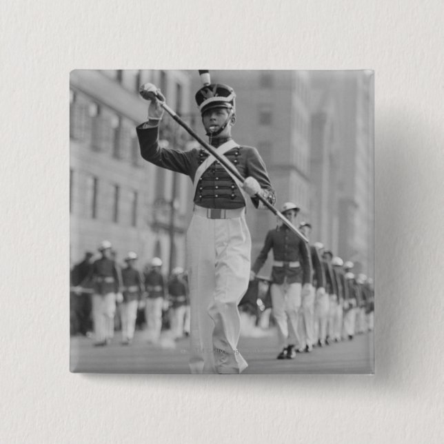 Badge Carré 5 Cm Commandant de tambour (Devant)