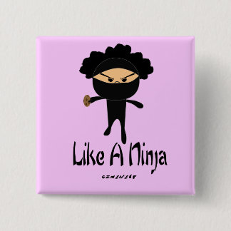 Badge Carré 5 Cm Comme un Ninja