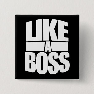 Badge Carré 5 Cm Comme une BOSS