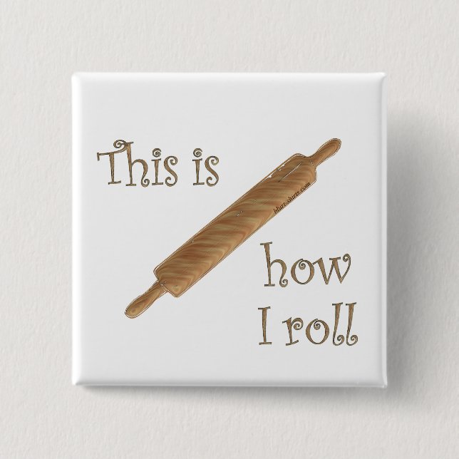 Badge Carré 5 Cm Comment rouler (Devant)