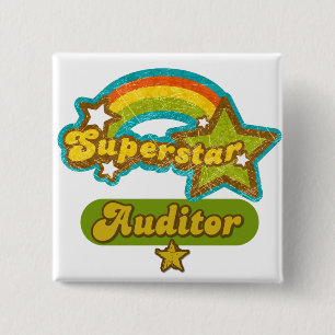 Badge Carré 5 Cm Commissaire aux comptes de superstar